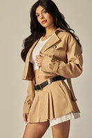 Crop Trench Coat Jacket
