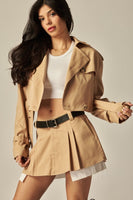 Crop Trench Coat Jacket