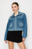 Oversized Pocket Denim Jacket