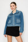 Oversized Pocket Denim Jacket