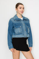 Oversized Pocket Denim Jacket