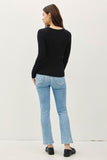 Classic Round Neck Long Sleeve Knit Top