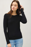 Classic Round Neck Long Sleeve Knit Top