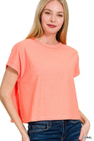 Cotton Slub Round Neck Short Sleeve Tee