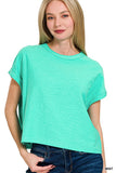 Cotton Slub Round Neck Short Sleeve Tee