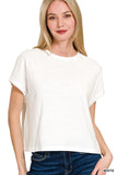 Cotton Slub Round Neck Short Sleeve Tee