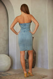 Strapless Denim Dress