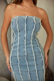 Strapless Denim Dress