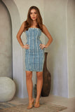 Strapless Denim Dress
