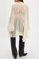 Boho Ruffled Hem Blouse