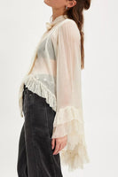 Boho Ruffled Hem Blouse