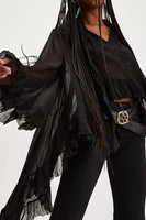 Boho Ruffled Hem Blouse