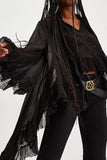 Boho Ruffled Hem Blouse