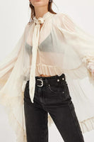Boho Ruffled Hem Blouse