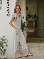 Delilah's V-neck Ruffle Sleeve
