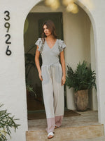 Delilah's V-neck Ruffle Sleeve