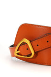 Asymmetrical Buckle Wide Waist Belt