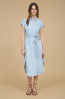 Stripe Chambray Midi Dress