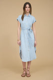 Stripe Chambray Midi Dress