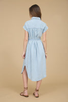 Stripe Chambray Midi Dress