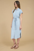 Stripe Chambray Midi Dress