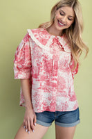 Vintage Print Blouse