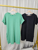 Rib Knit T-shirt Dress