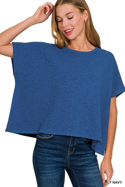 Oversized slub top