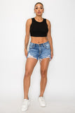 Lena Vintage Ripped Denim Shorts