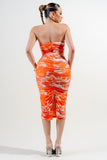 Creamsicle Mesh Midi