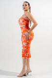 Creamsicle Mesh Midi