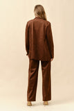 Faux Suede Blazer