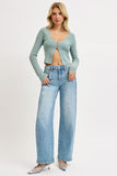Convertible Wide Leg Jean