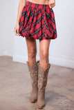 Plaid Bubble Skirt