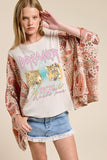 graphic tee Poncho Top