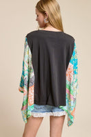 graphic tee Poncho Top