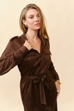 Faux Suede trench Dress