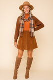 Pumpkin Patch Mock Neck Contrast Sweater