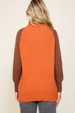 Pumpkin Patch Mock Neck Contrast Sweater