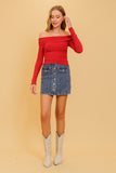 Night Out Ity Off Shoulder Top