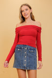 Night Out Ity Off Shoulder Top