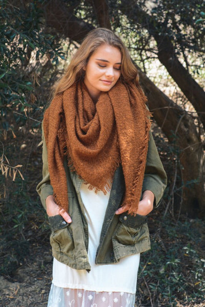 Camel Colored Mohair Scarf