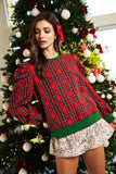 Holiday Plaid Puff Sleeve