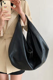 Pu Leather Double Zipper Shoulder Handbag