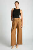 Wide Leg Pleated Trousers