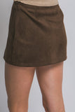 Suede Mini Skort