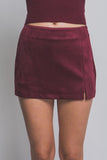 Suede Mini Skort