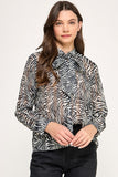 Sheer Zebra Blouse