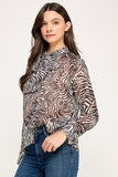 Sheer Zebra Blouse