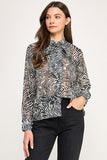 Sheer Zebra Blouse